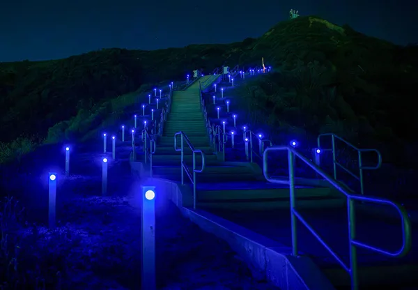 A river of light climbs 172 steps in Santa Clarita