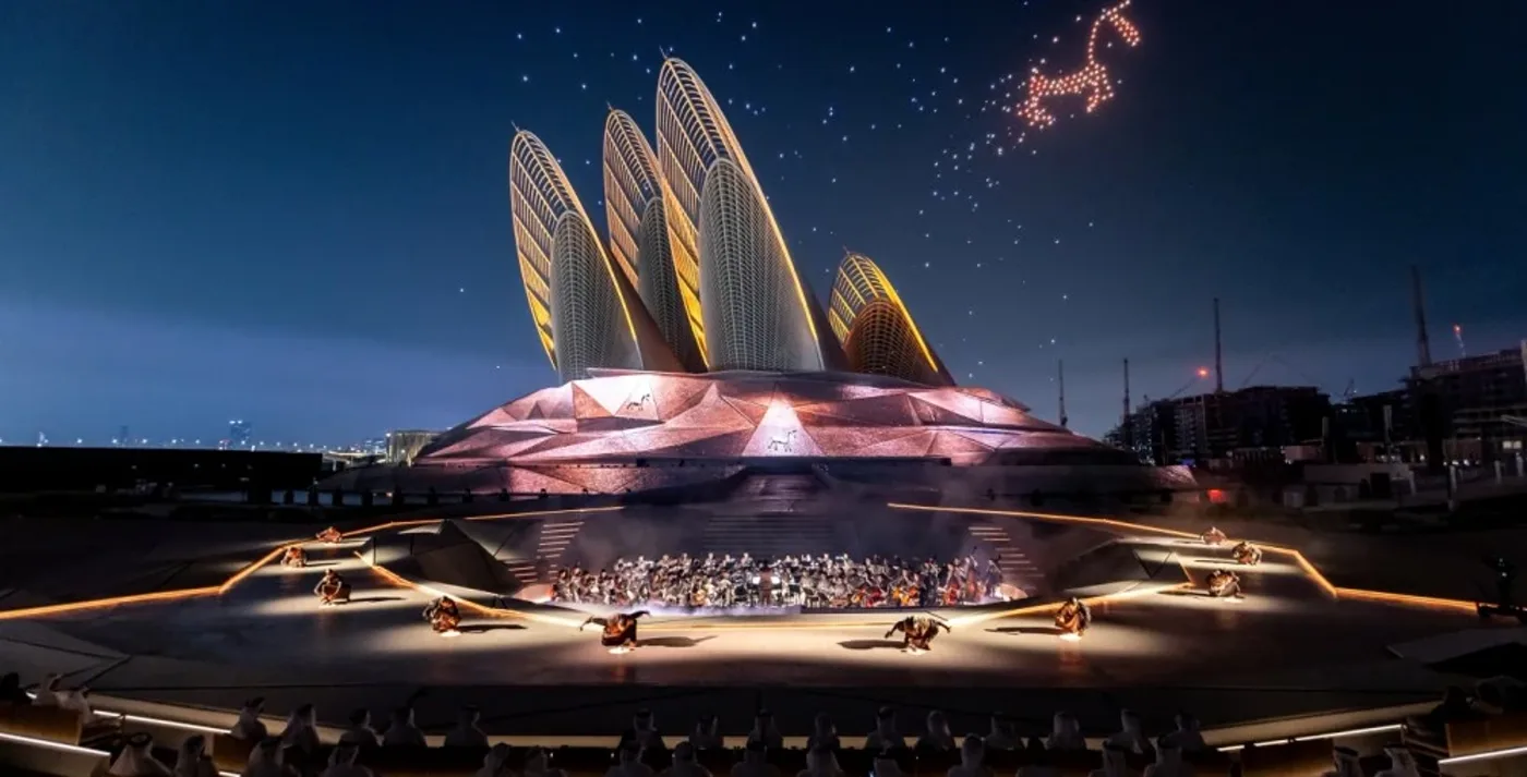 A museum opening composed in light